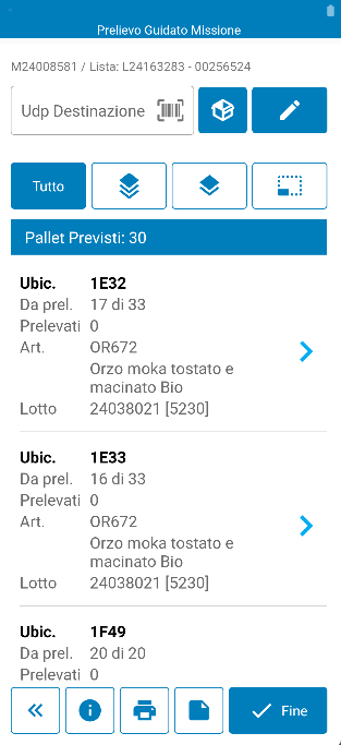 terminalino del WMS Silwa